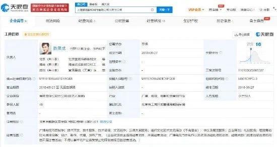 陈思诚名下公司经营异常 未按时公示年度报告