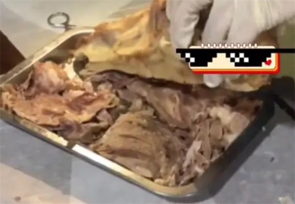 医学院学生在吃烧烤时用一小时将猪头进行了解剖