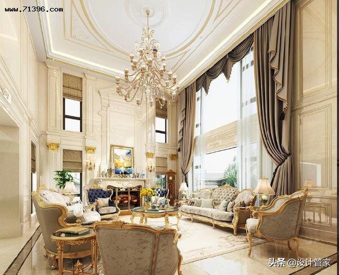 郑州普罗旺世800平欧式风格别墅装修，高贵奢华，邻居们都说好看